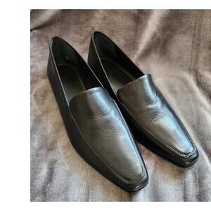 JACK ERWIN Black Made In Portugal Leather Morgan Loafers, size 10